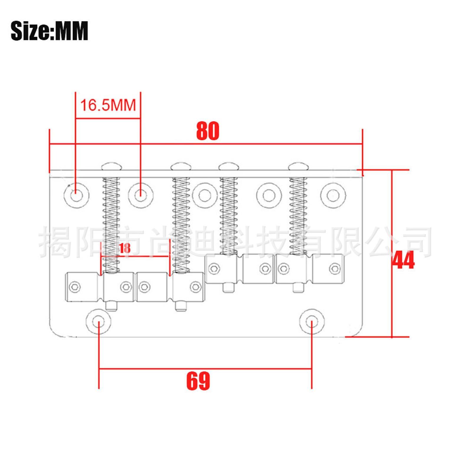 4 String Bass Bridge Saddle Bass Fixed Bridge for Bass Accessories Parts