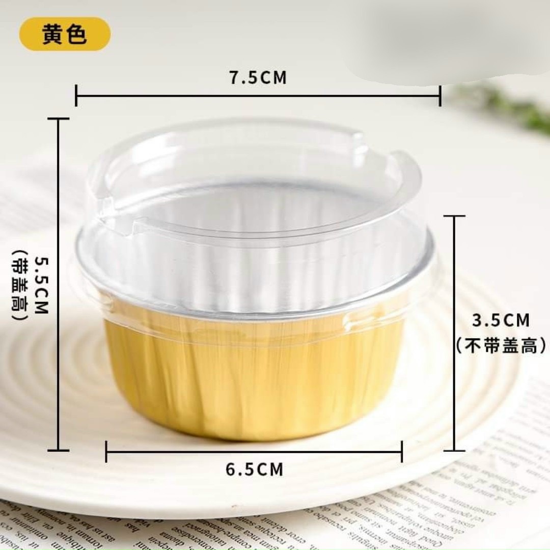 100 Hộp thiếc 125ml dùng nướng bánh flan - bông lan - bánh lạnh - chịu nhiệt được
