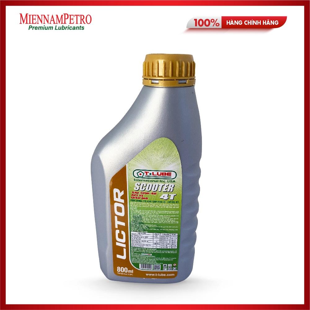 Dầu Nhớt Tlube Lictor Scooter SL SAE 10W-40 0.8L MiennamPetro Bảo Vệ Liên Tục Động Cơ Xe Máy Tay Ga Tiết Kiệm Nhiên Liệu