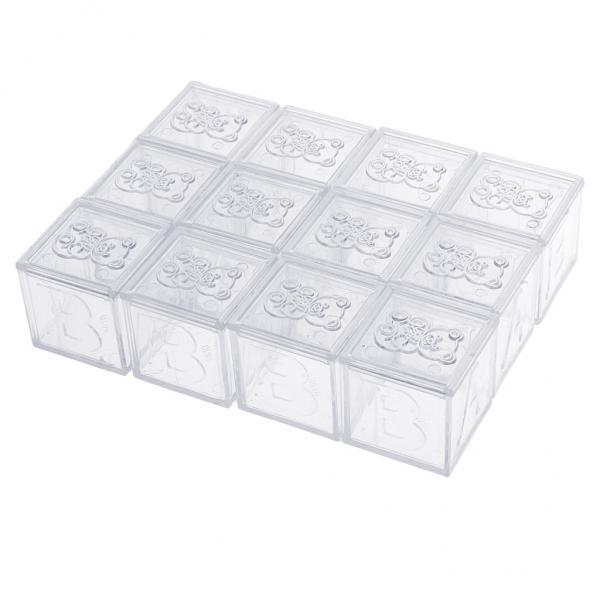 2X Building Blocks Candy Box Wedding Baby Shower Party Gift Favor Clear
