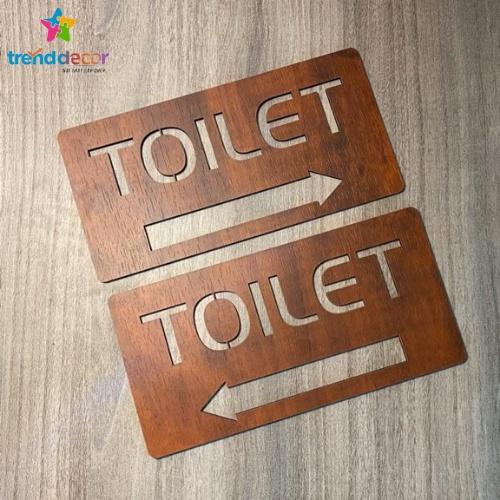 Bảng Gỗ Treo Cửa Decor Toilet Phòng Vệ Sinh