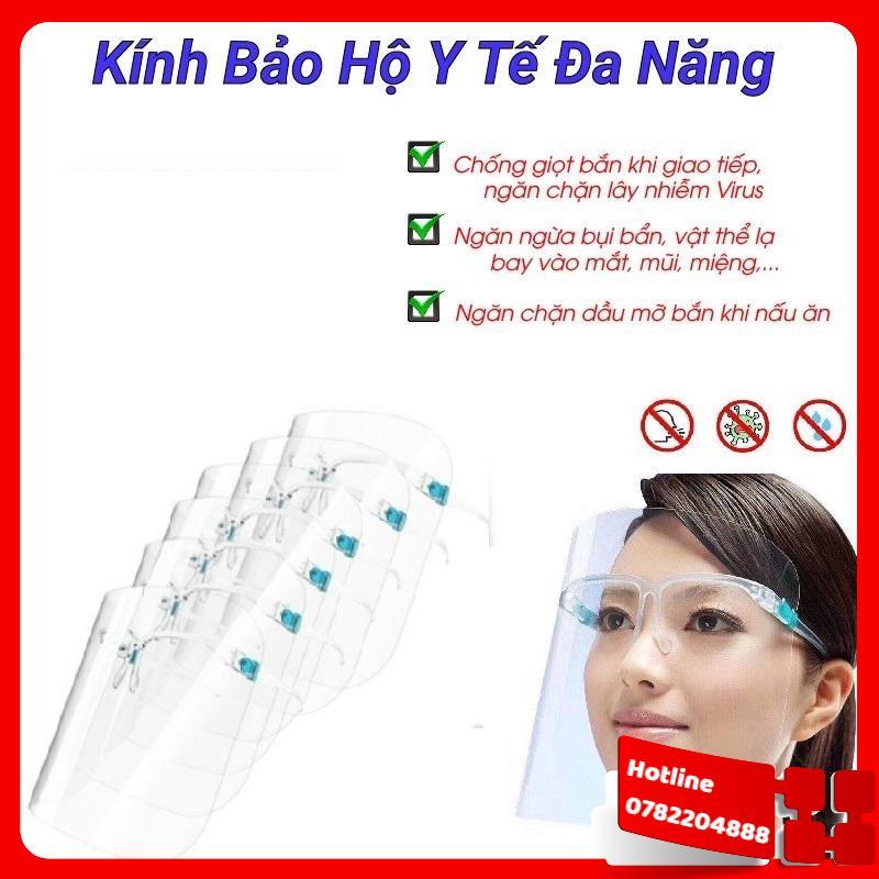 Tấm Chắn Mặt Nạ Bảo Hộ ,Chống Giọt Bắn , Bụi , Kính Trong Suốt , Mặt Nạ Chống Nước Bọt - Loại Tốt