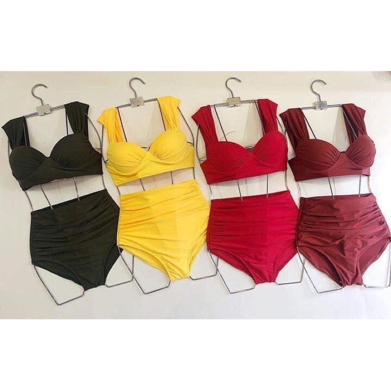 bikini đồ bơi đi biển 2 mảnh tay vuông