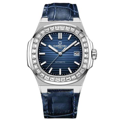 Đồng Hồ Nam Dây Da Carnival Nautilus G8108.304.034 Automatic - Kính Sapphire - Size 41mm - Carnival 8108G-VT-MXANH