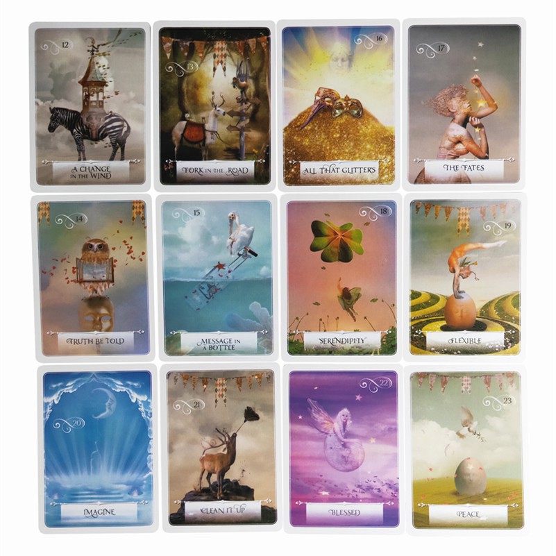 Combo Bộ Bài Boardgame Bói Toán Wisdom of the Oracle Divination Cards Cao Cấp và Túi Nhung Đựng Tarot và Khăn Trải Bàn Tarot