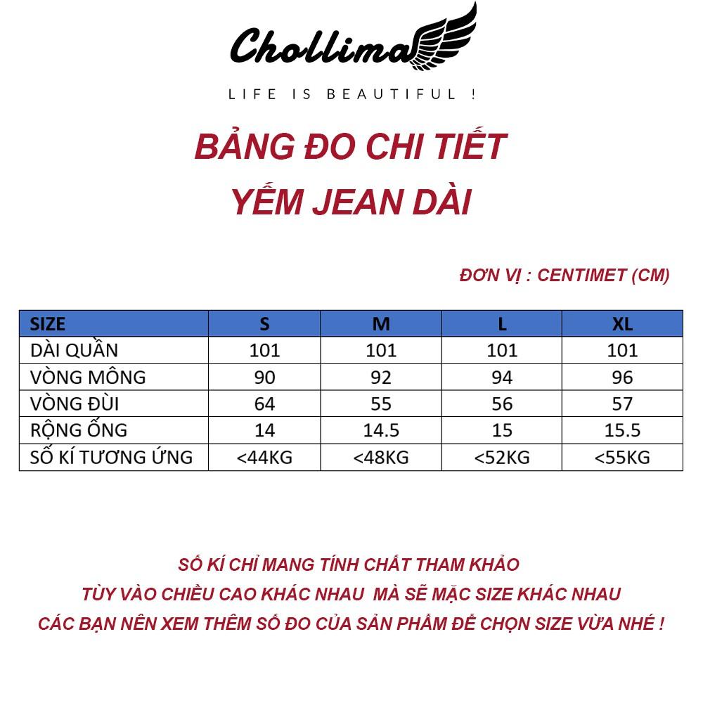 Yếm jeans dài trơn Chollima YJ001