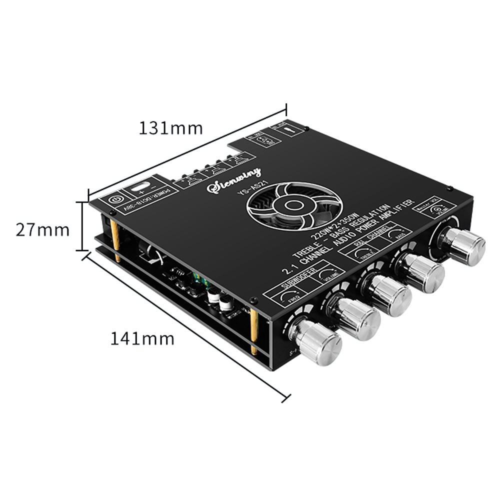 2.1 Channel BT 5.1 Digital Audio Amplifier Board Module High and Low Tone Subwoofer Support AUX Audio Input U disk