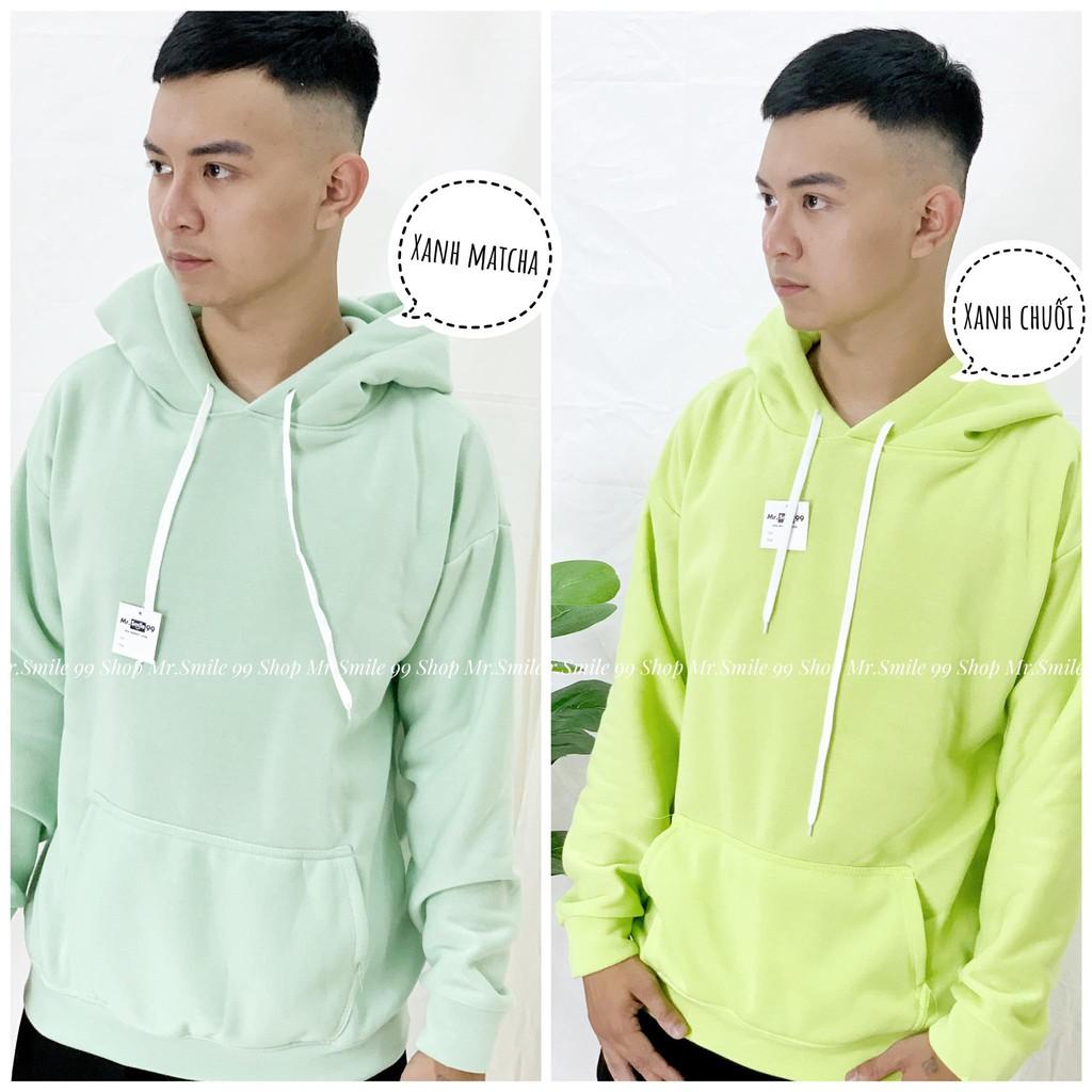 Áo Hoodie Trơn ️ Unisex Nam Nữ ️ MR SMILE 99 SHOP