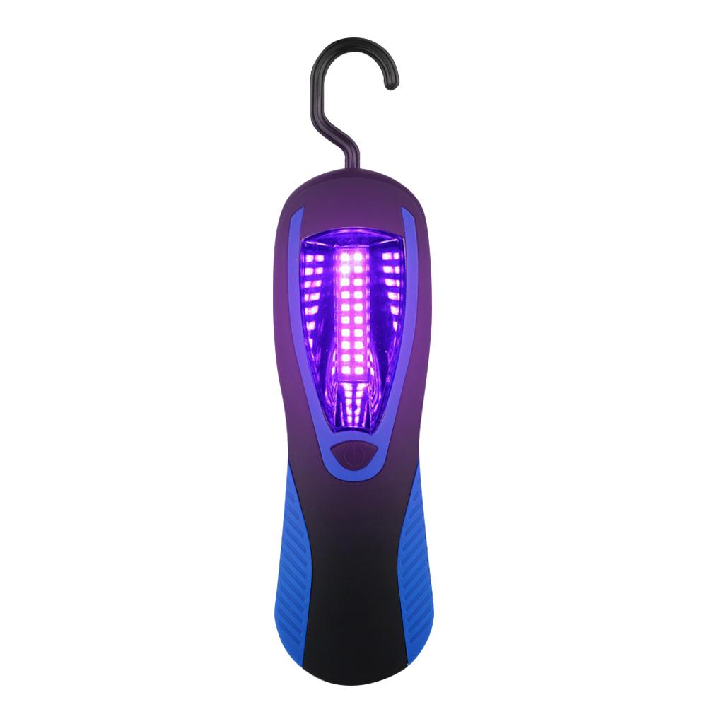 Đèn UV cầm tay du lịch có móc treo và nam châm phía sau, sạc USB
