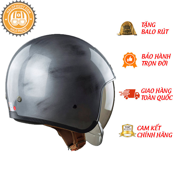 Nón bảo hiểm 3/4 ROYAL M139 có kính âm XƯỚT BÓNG