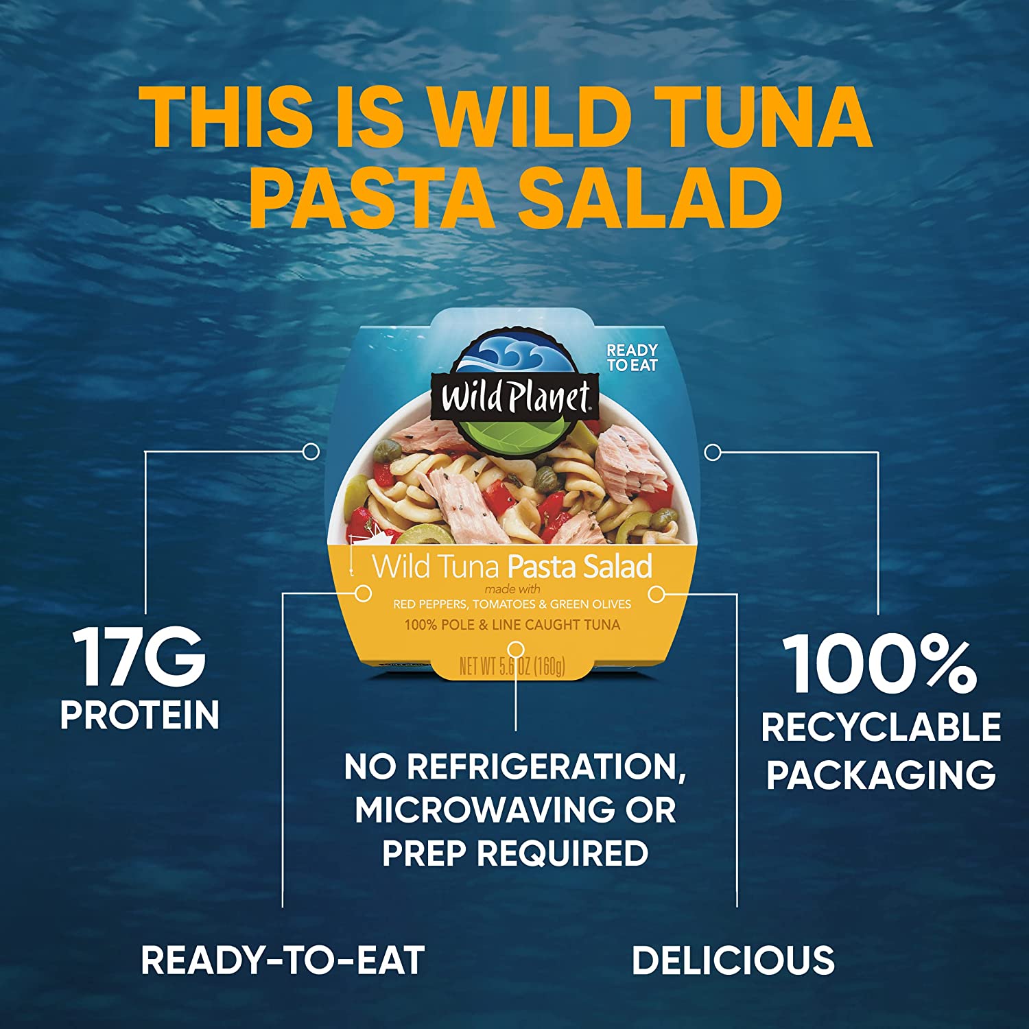 Salad mì ống cá ngừ đại dương Albacore Tuna Wild Planet