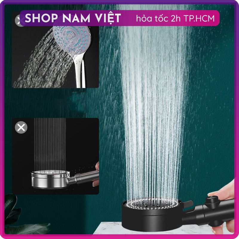 Vòi Sen Tăng Áp Giá Rẻ 6 Chế Độ Nước