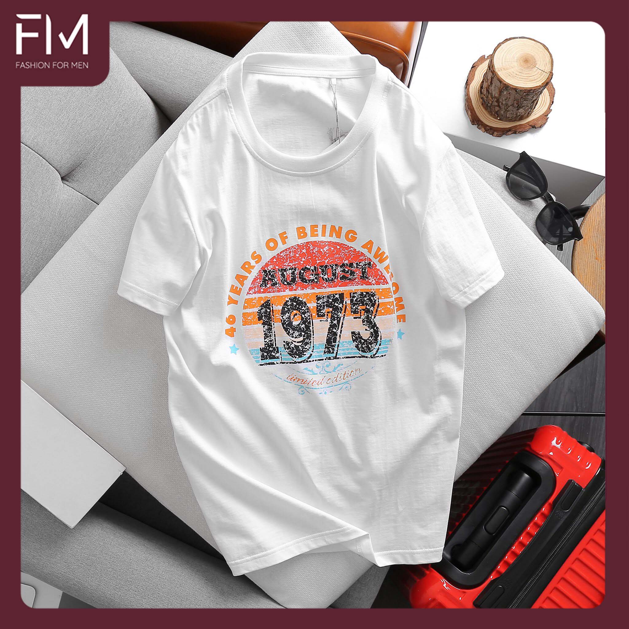 Áo Thun Cotton Nam Cổ Tròn Form Rộng In Hình Cá Tính, Trẻ Trung - FORMEN SHOP - FMPS168