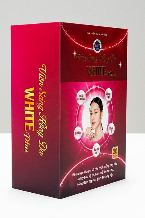 Viên uống collagen, tinh dầu hoa anh thảo White Plus - Hỗ trợ giúp da trắng sáng, chống nắng