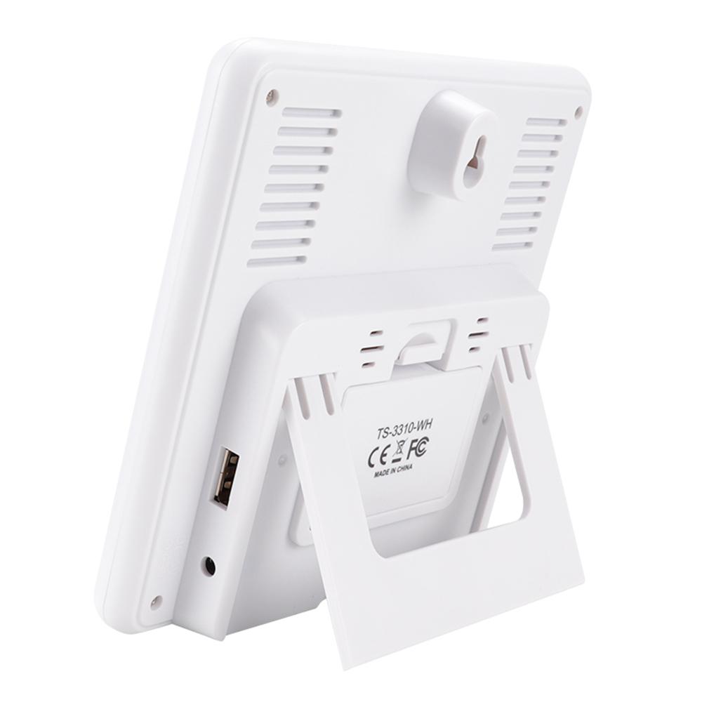 Đồng Hồ Báo Thức Không Dây Màn Hình Lcd Cảm Ứng Tích Hợp Nhiệt Kế Và Độ Ẩm Có Cổng Usb Đen