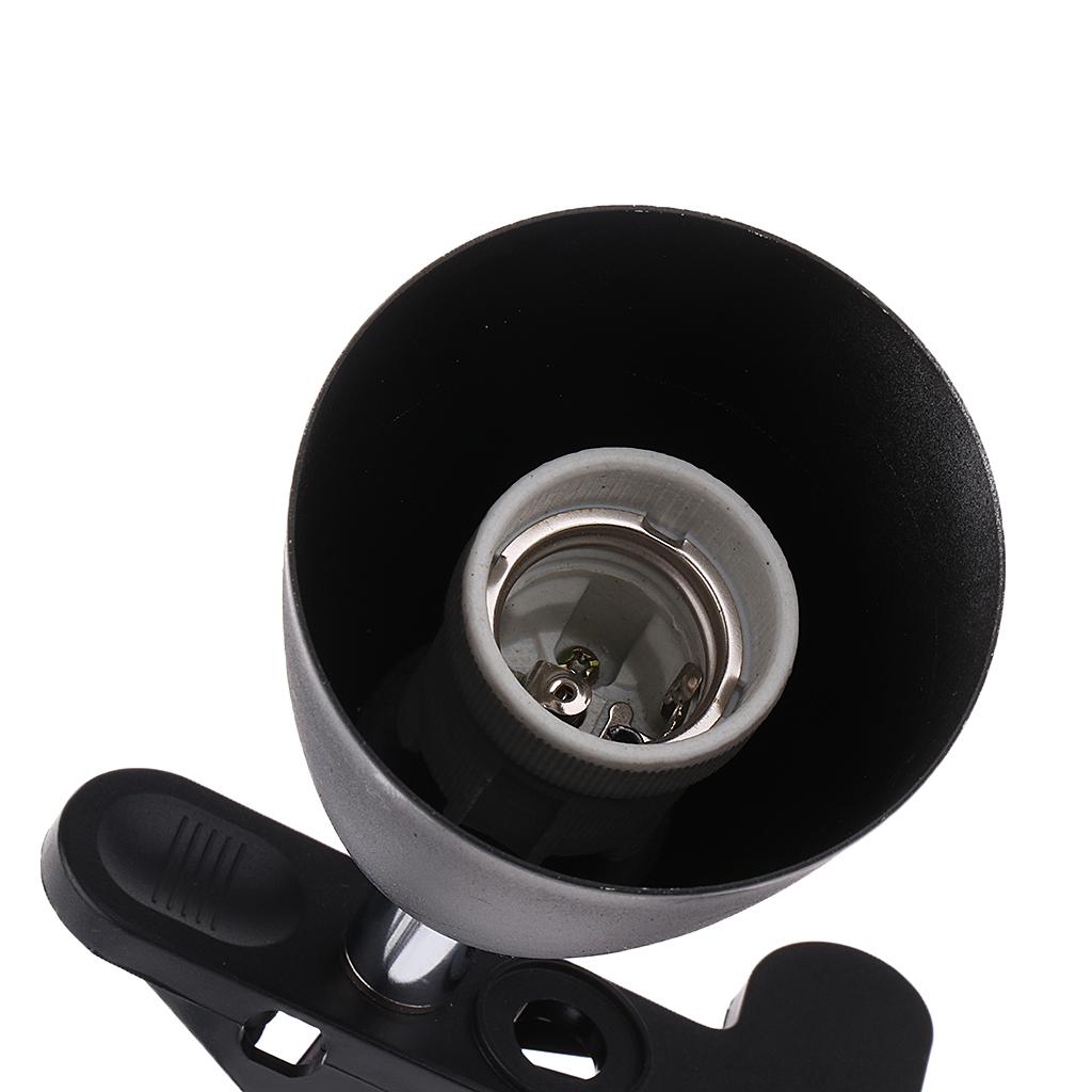 Bell Mouth E27 Base Reptile Light Bulb Holder Heat Basking Light UVB UVA Infrared Bulb Lamp Holder, UK Plug