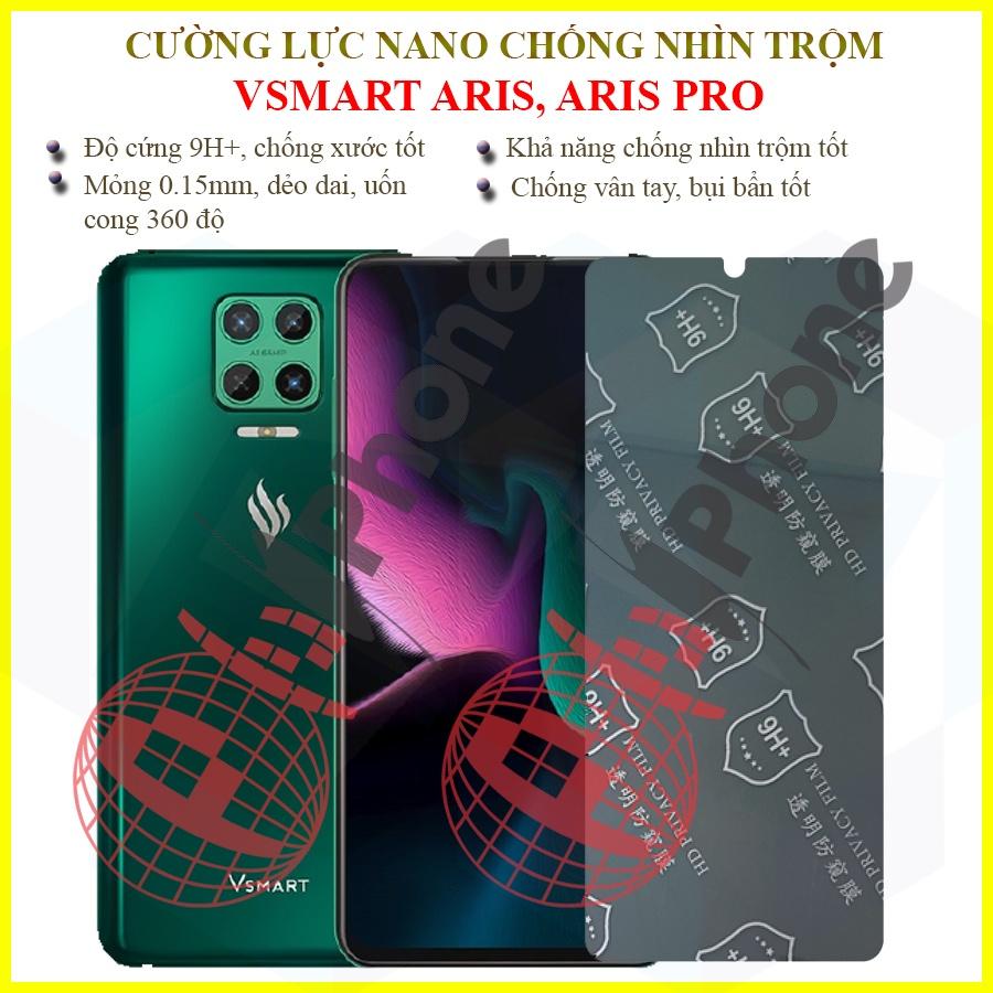 Dán chống nhìn trộm  dành cho Vsmart Active Aris, Aris Pro - Dán cường lực dẻo nano 9H+