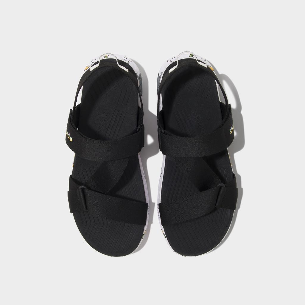 Giày Sandals Nam Nữ Unisex Shondo F7 Thỏ Bảy Màu F7M1010 Đen