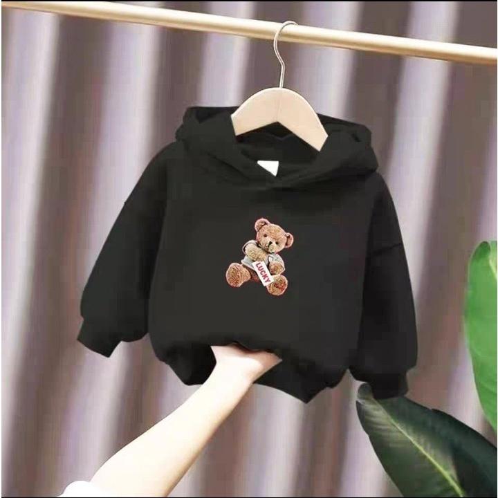 Áo hoodies cho bé trai , bé gái từ 9 đên 33kg gấu 3d dáng rộng chất nỉ bông siêu cute