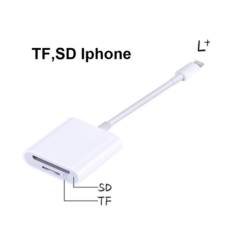 ĐẦU ĐỌC THẺ 2 IN 1 TF, SD CHO ĐIỆN THOẠI IPHONE, IPAD