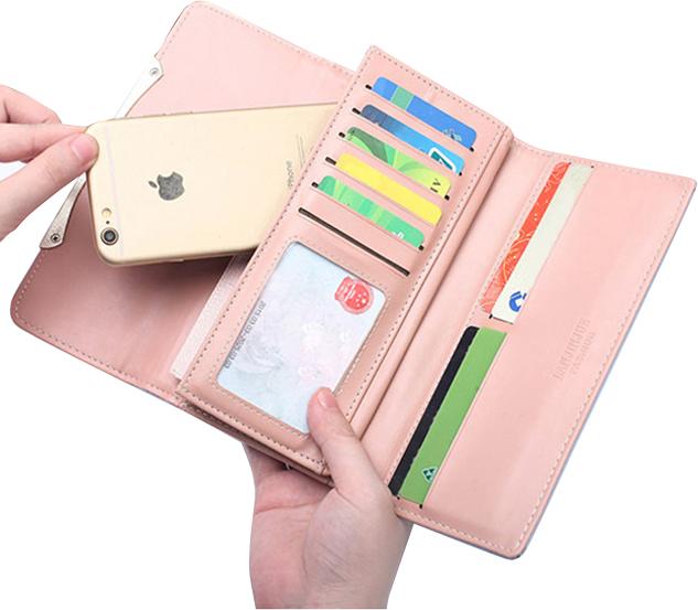 Ví bóp dài nữ Logo Nơ Xinh phong cách Hàn Quốc