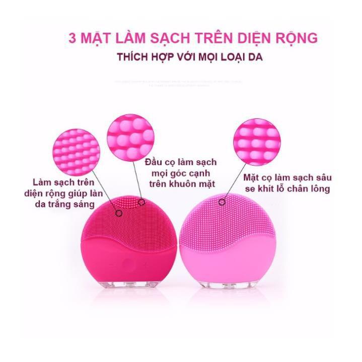 Máy rửa mặt Silicon công nghệ rung tạo sóng âm Massage Forever Lina Mini Chính Hãngbảo hành toàn quốc