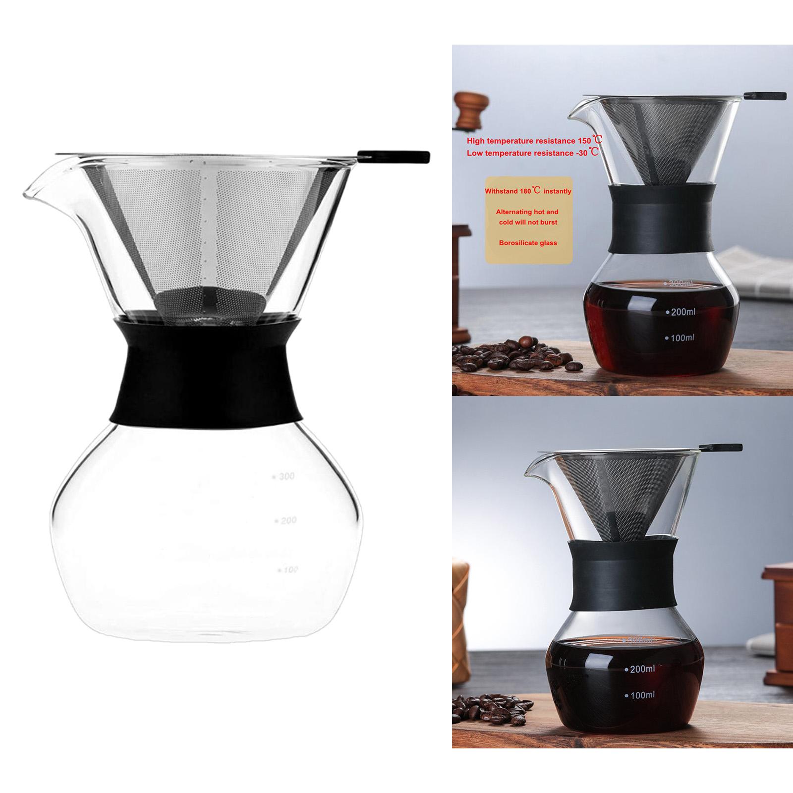 Kitchen Pour Over Coffee Maker Glass Coffee Pot Coffee Drip Kettle