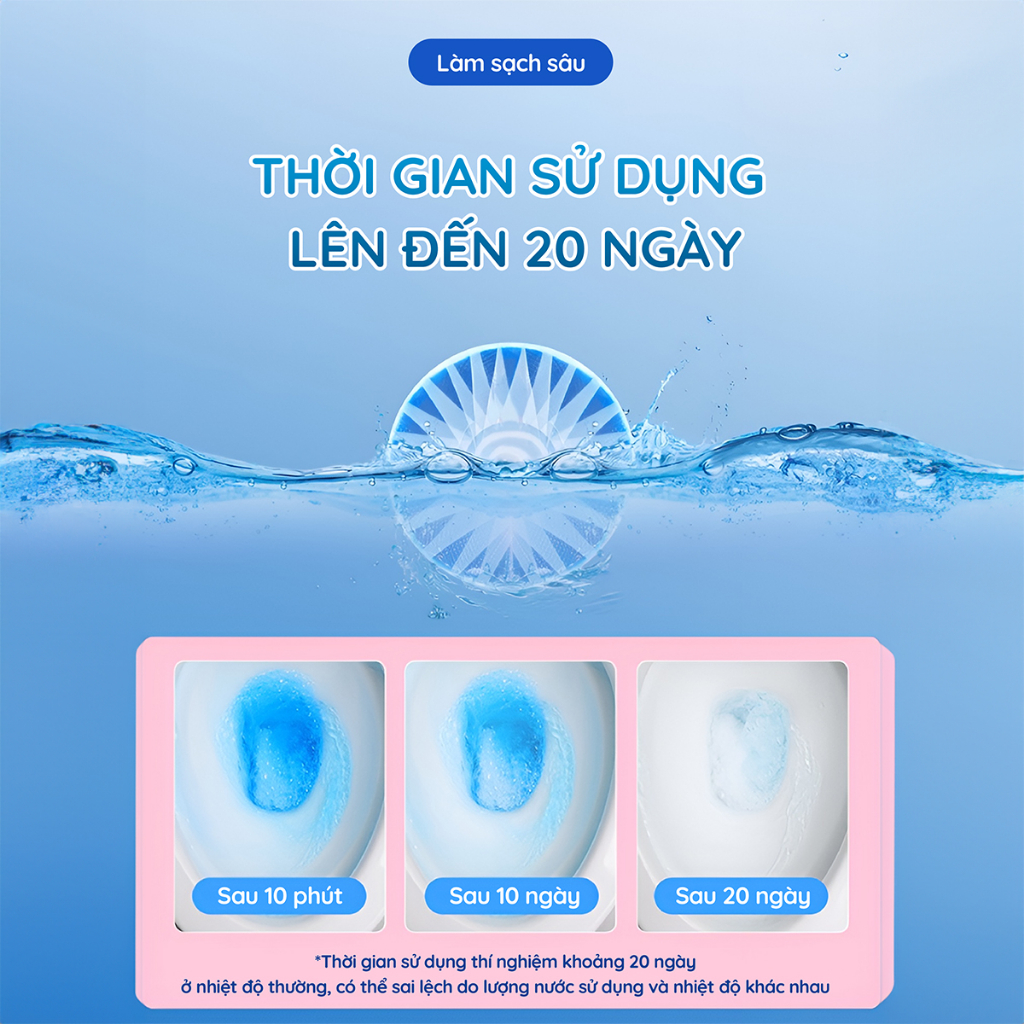 Viên thả bồn cầu CleanZ sạch khuẩn thơm mát tẩy sạch mảng bám khử mùi diệt vi khuẩn toilet thế hệ mới hương đào 50g/gói