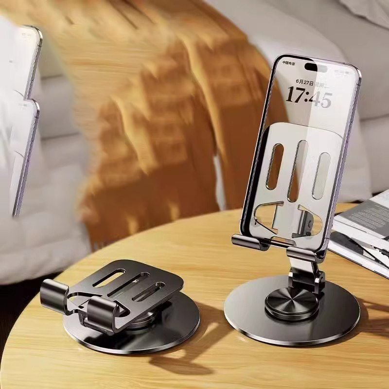 Giá kệ đỡ điện thoại dành cho iphone ipad máy tính bảng xoay 360 độ gấp gọn điều chỉnh nhiều nấc độ cao - Hàng chính hãng