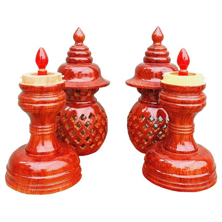 Đèn Thờ Cúng Gia Tiên Quả Dứa Bằng Gỗ