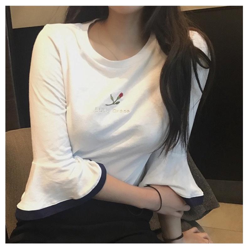 MS922 Áo thun tay xoè thêu hoa hồng Lulu Grace