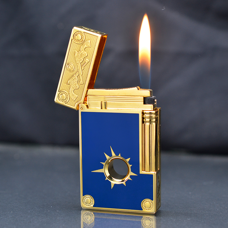 Hộp Quẹt Bật Lửa Gas Đá Điệp Viên 007 Lỗ Thủng Supper D200Đ/X Họa Tiết Hoa Văn Cách Điệu Ở Phần Nắp