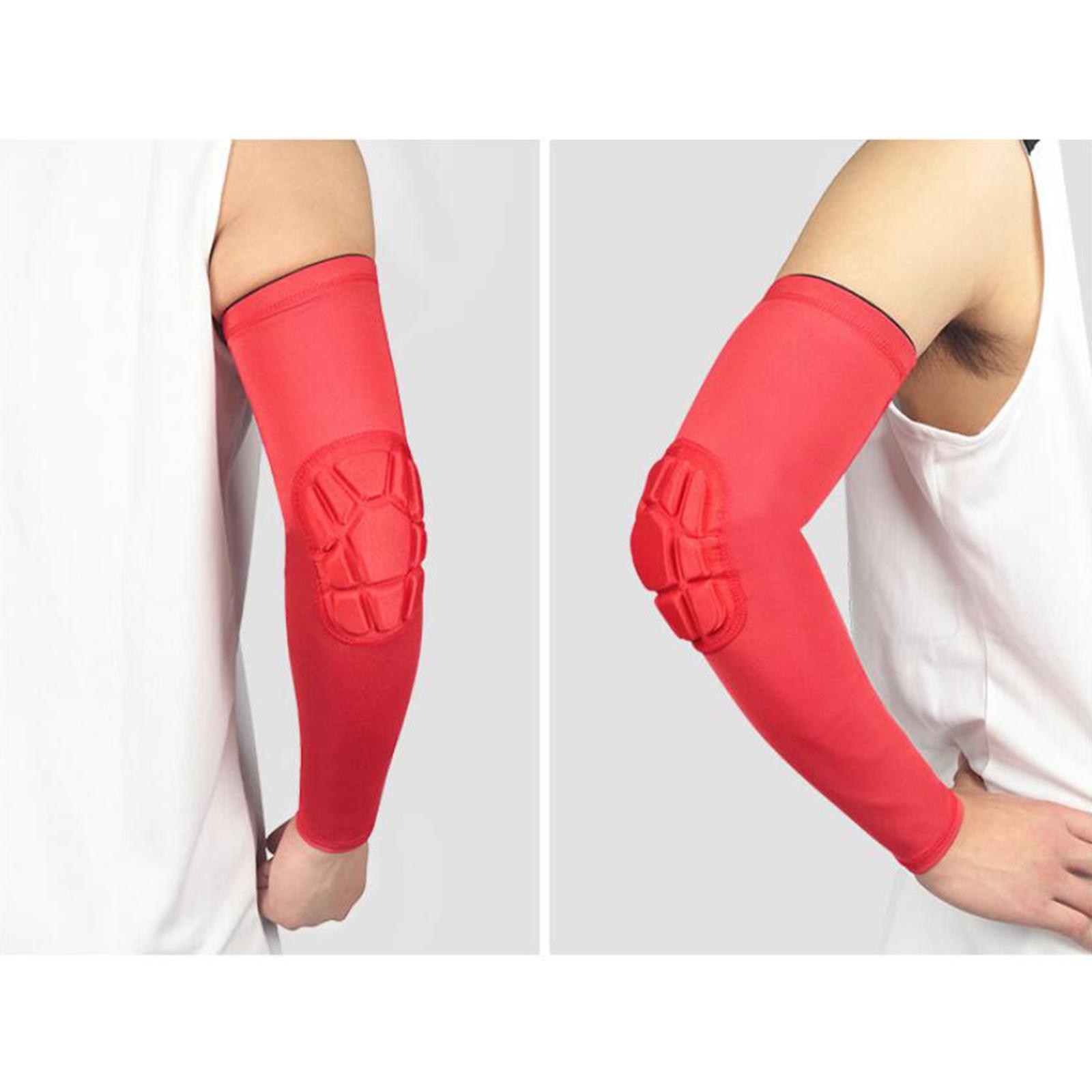 2X Elbow Support Compression Honeycomb Pad Joint Arm Sleeve Sport