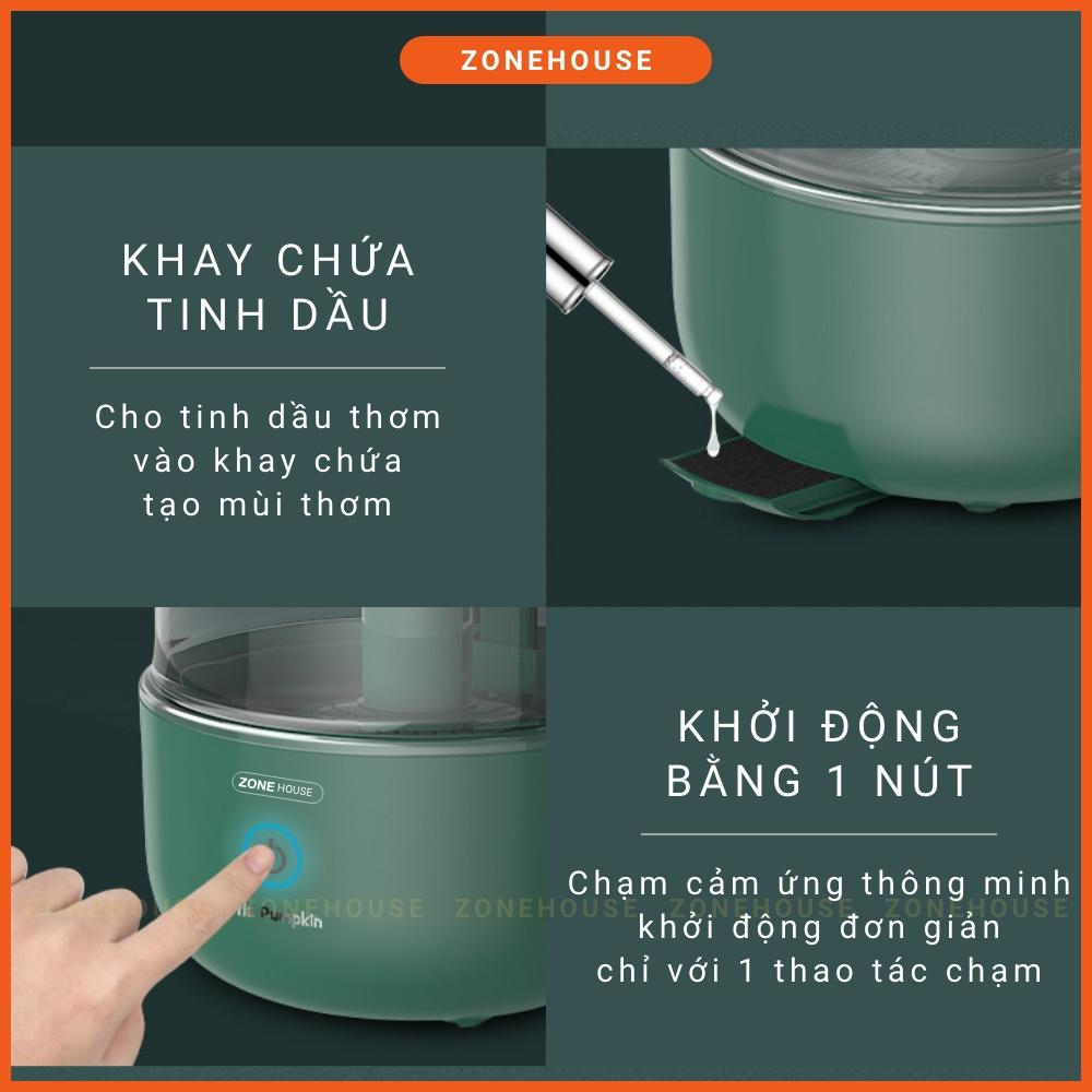 Máy tạo ẩm xông tinh dầu Trái bí Deerma ZONEHOUSE - Máy xông tạo ẩm, máy phun sương khuếch tán tinh dầu - Hàng Chính Hãng