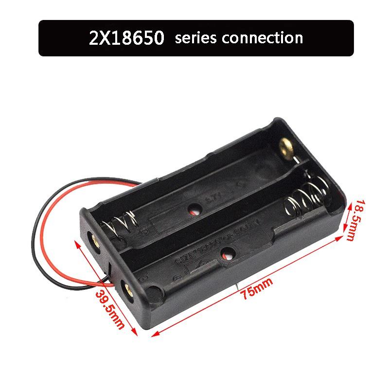 Hộp Đựng Pin 18650 1 / 2 / 3 / 4 Ngăn Có Dây Chì