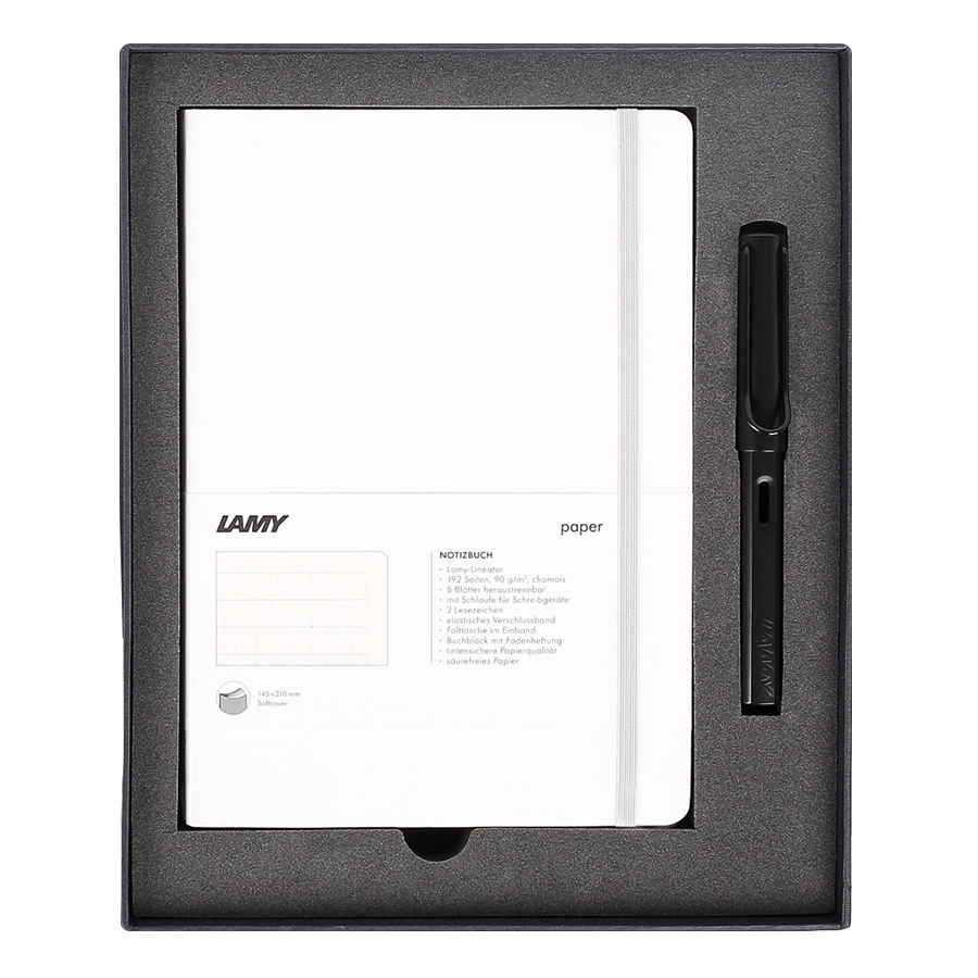 Gift Set Lamy Notebook A5 Softcover White + Lamy Al-Star Black - GSNAl0024