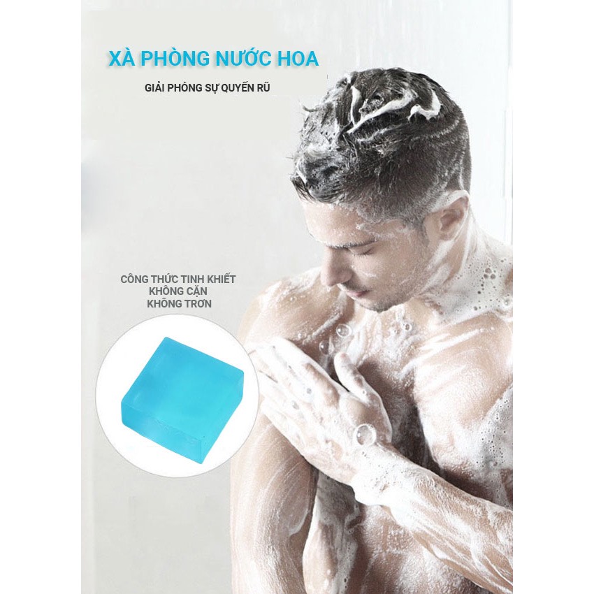 Xà Bông Cục hương nước hoa 3 IN 1 cho nam/nữ, kiềm dầu làm sạch da,Diệt Khuẩn Bảo Vệ Vượt Trội