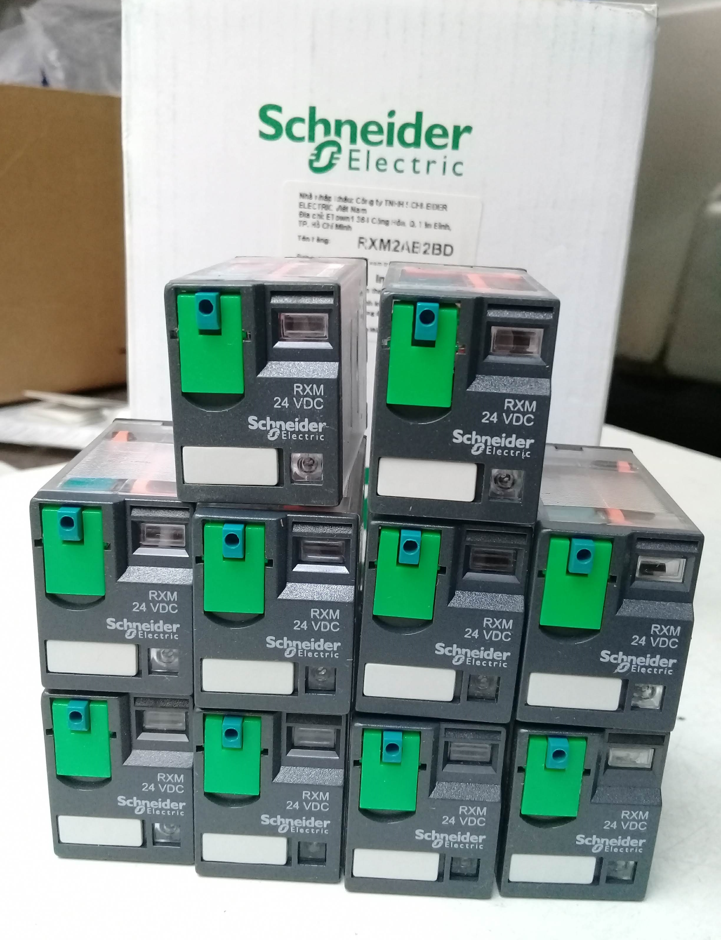 Rơ le trung gian RXM2AB2BD Schneider 8 chân, có led 24Vdc | Hàng Chính hãng |