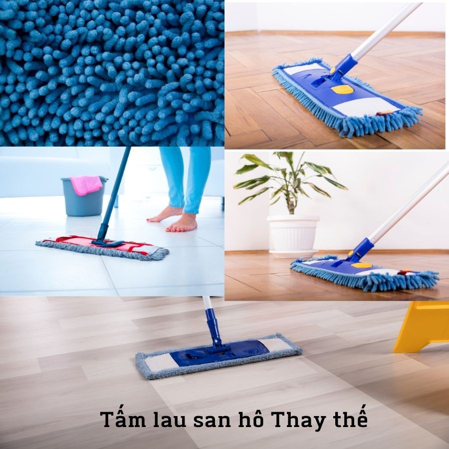 Miếng Lau Nhà Thay Thế Cây Lau Bẹ San Hô 45x15cm