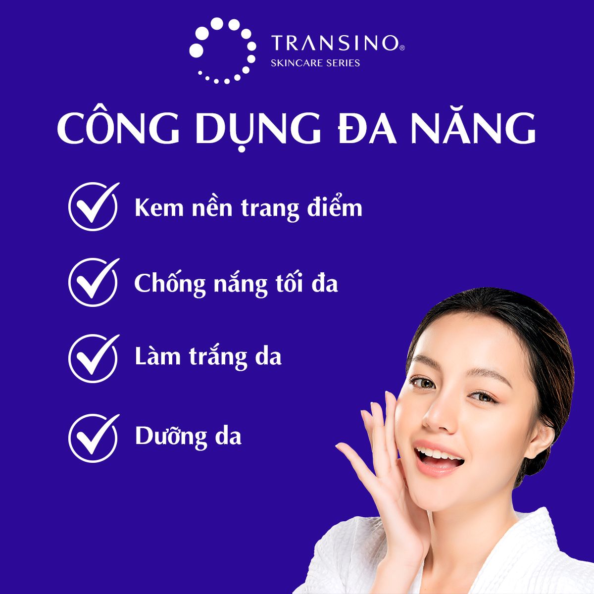 Kem chống nắng trắng sáng UV TRANSINO