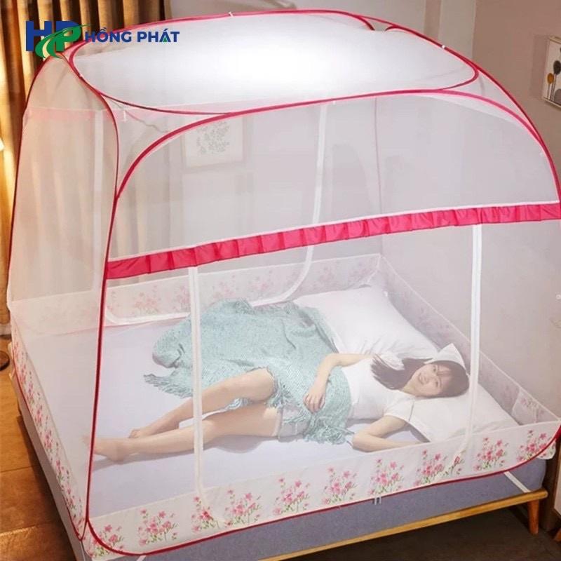 Màn chụp tự bung người lớn Hồng Phát - mùng tự bung đỉnh chóp cao cấp 1m2 1m4 1m6 1m8 2m2 gấp gọn thông minh