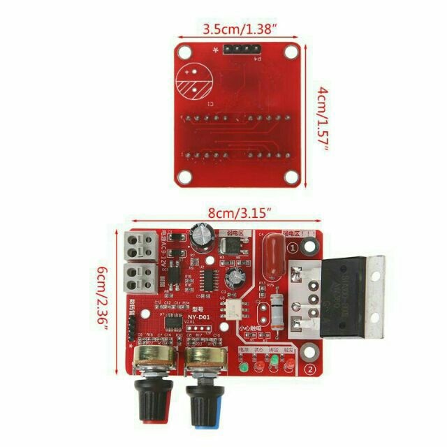 MẠCH TIMER ĐIỀU CHỈNH DÒNG, ĐIỆN ÁP MÁY HÀN CELL PIN NY-D01 100A CÓ LED
