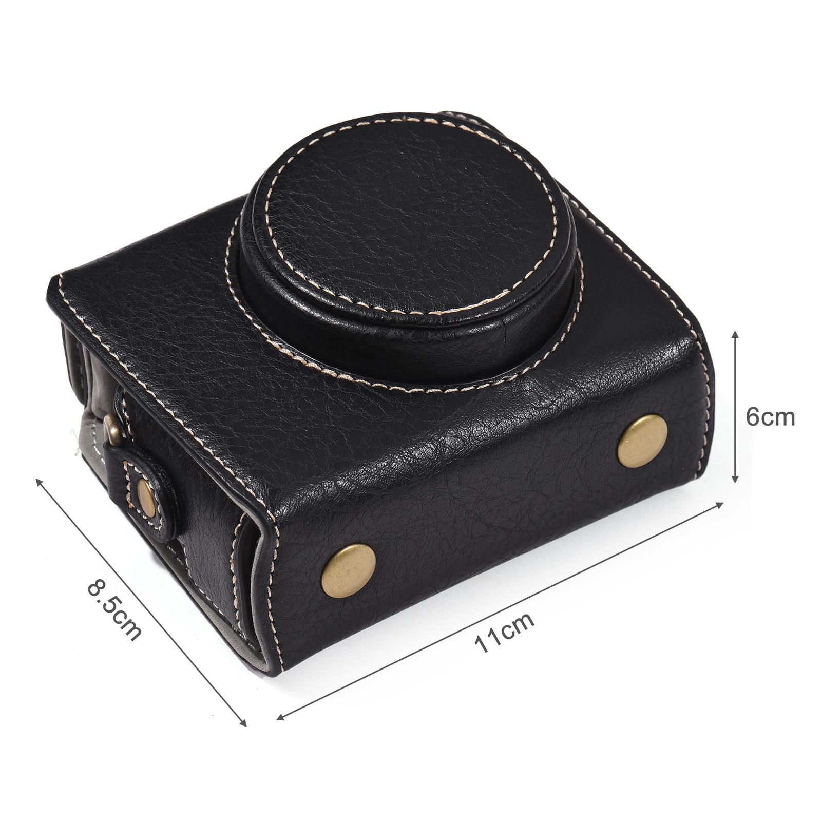 Portable Camera Case Synthetic Leather Camera Carry Bag with Shoulder Strap Replacement for Sony ZV1 ZV-1 Camera