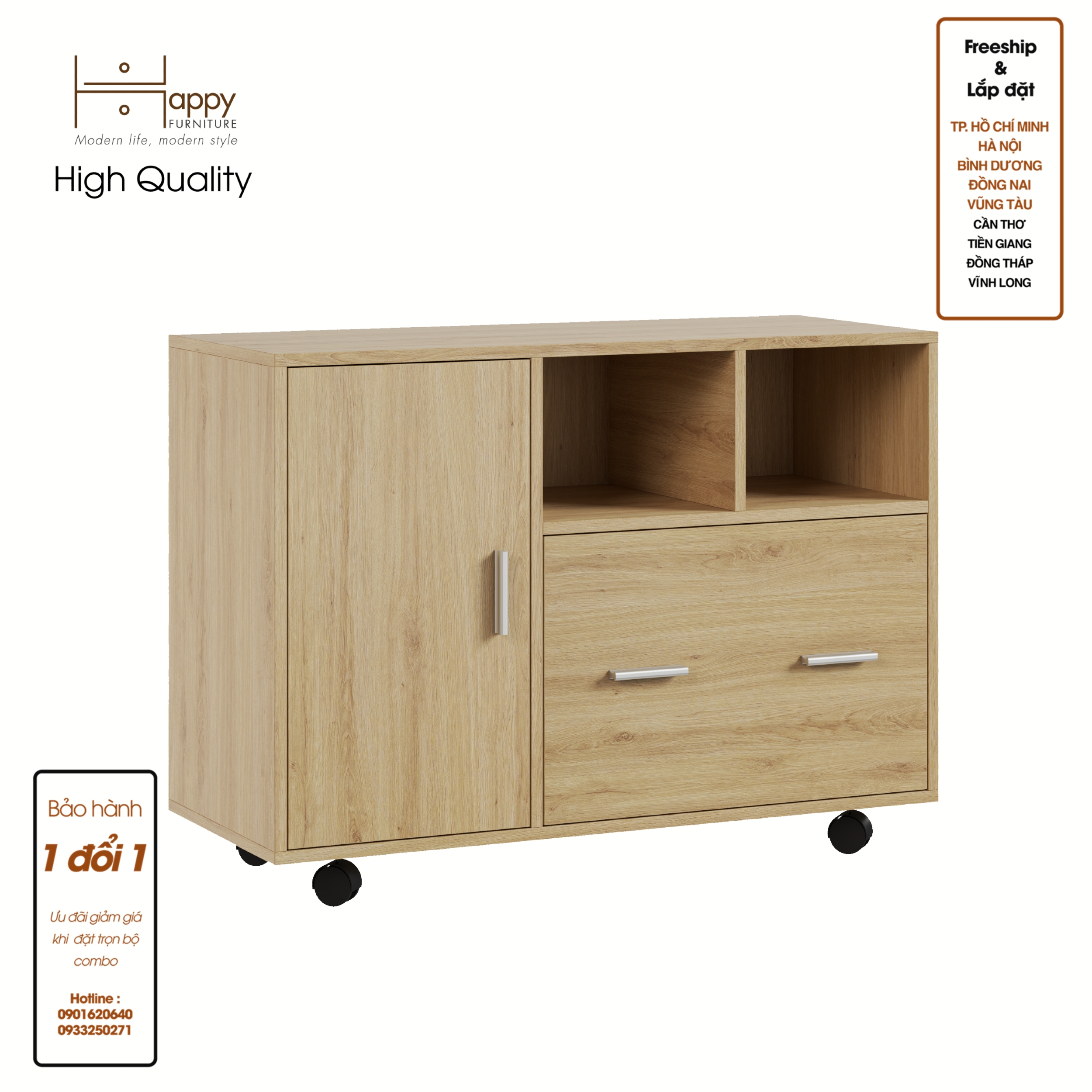 [Happy Home Furniture] COMFEE, Tủ đựng hồ sơ 2 cửa mở ,  100cm x 40cm x 66cm ( DxRxC), THK_019