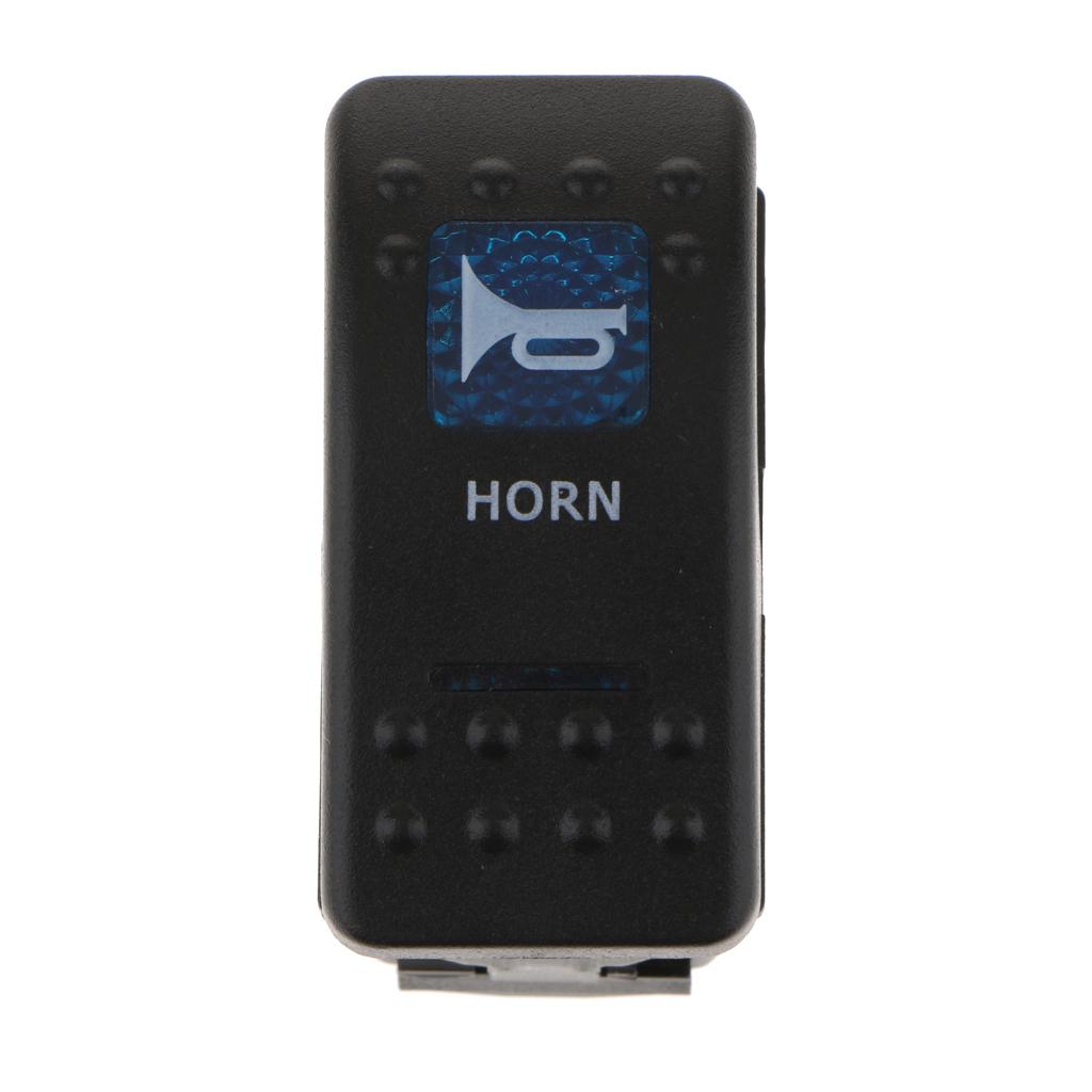 Xe Thuyền 12V 20A Đèn LED Màu Xanh Dương Loa Còi Đèn Nút Nhấn Công Tắc Bật Tắt