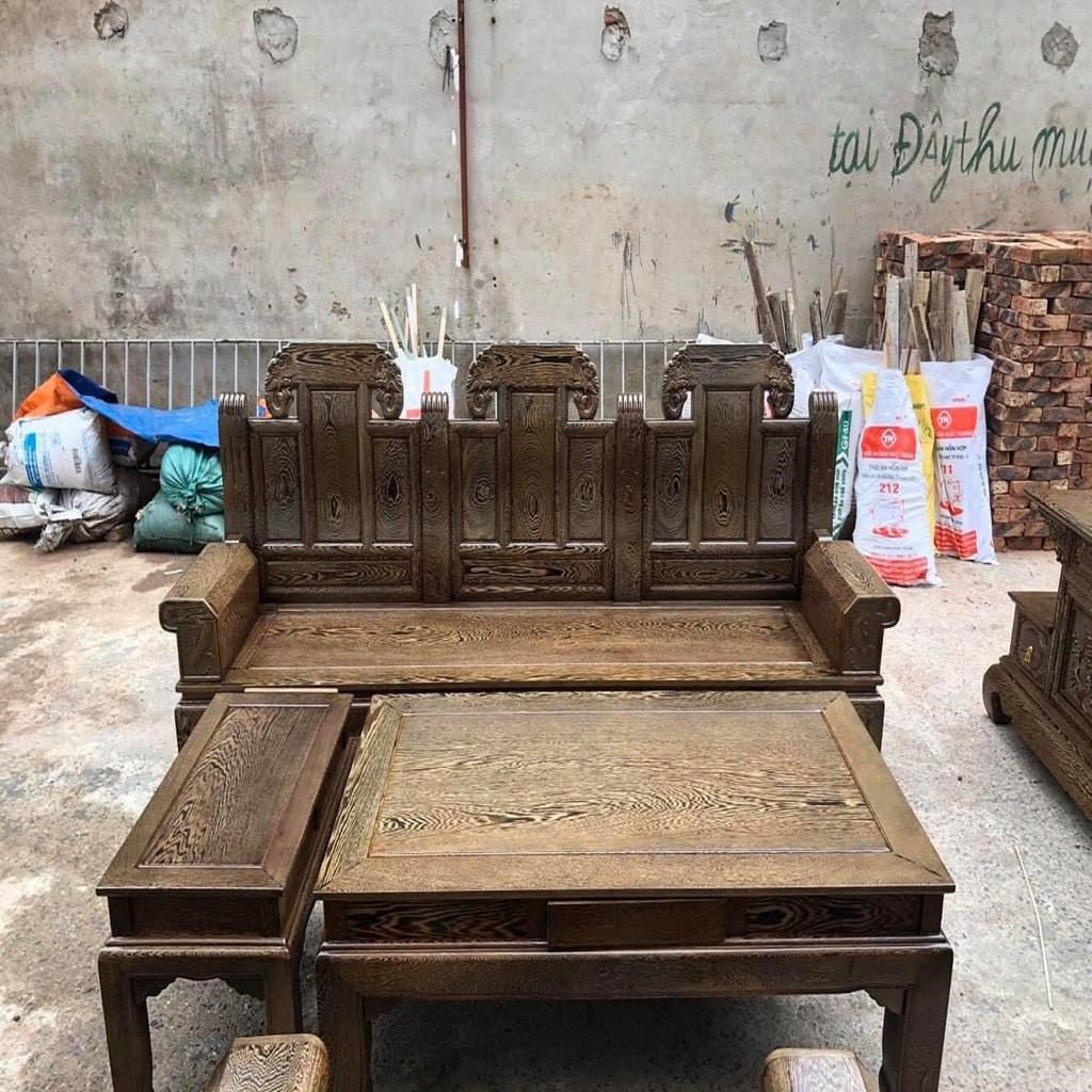 Bộ bàn ghế Âu Á gỗ Mun Đuôi Công