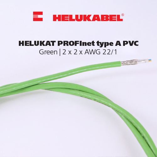 Dây cáp mạng Ethernet HELUKAT PROFInet type A PVC | Green | 2 x 2 x AWG 22/1