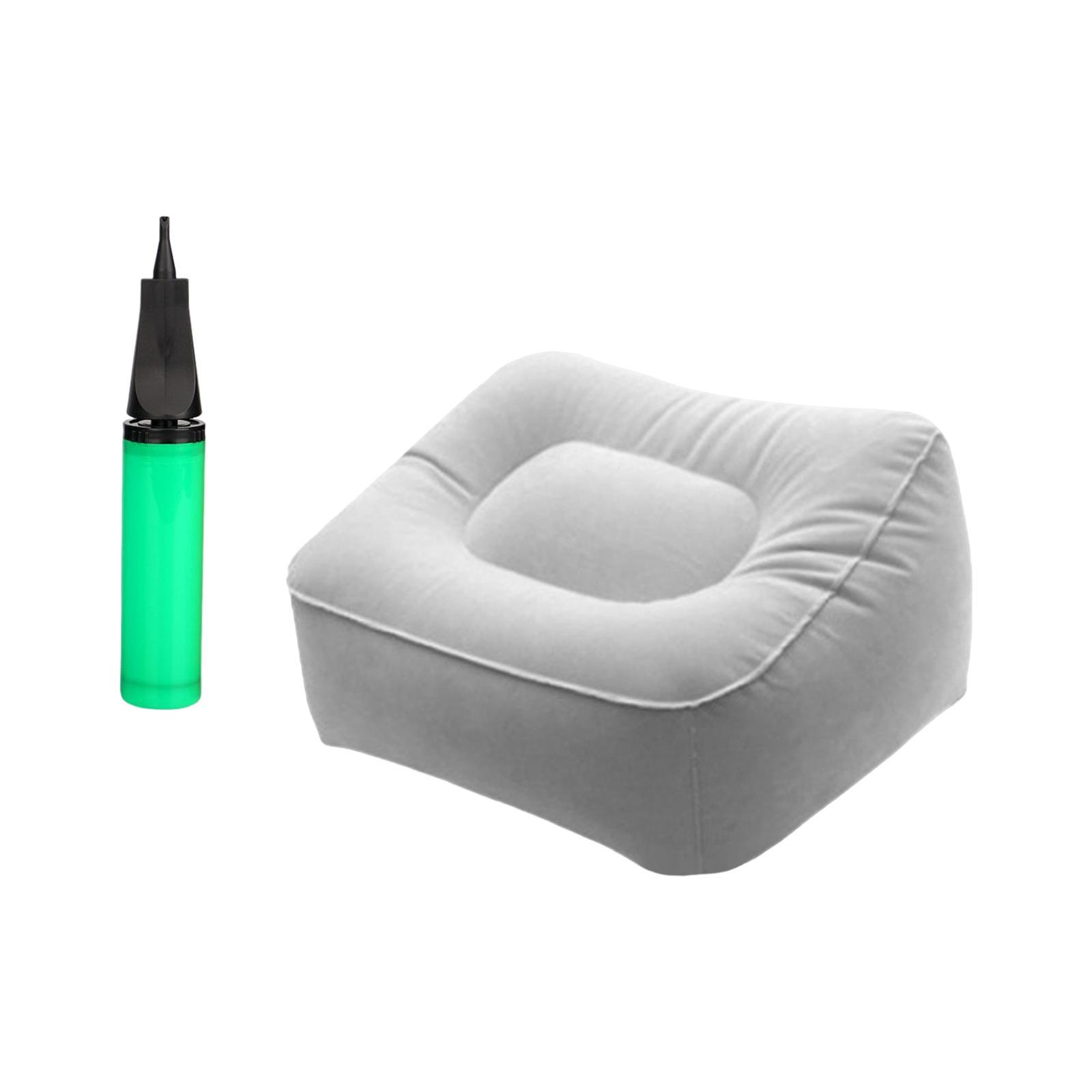 Inflatable Foot Rest with Inflator Leg Feet Relaxing Tool for Travelling Flights
