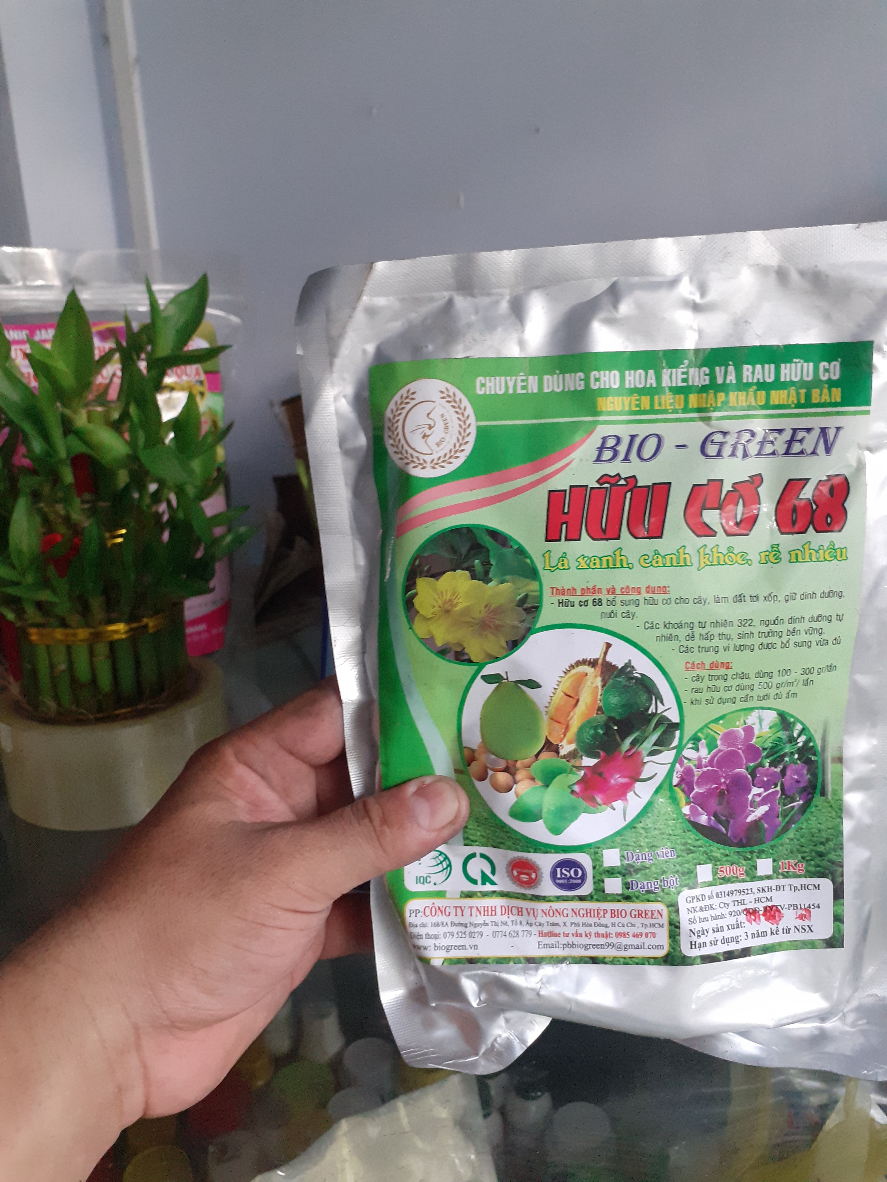 Phân hữu cơ cho rau hữu cơ .