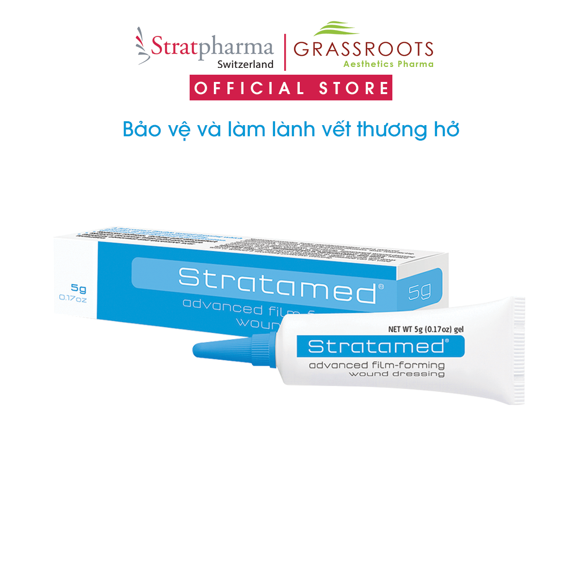 Stratamed 5g - Gel Silicon bảo vệ và làm lành vết thương hở